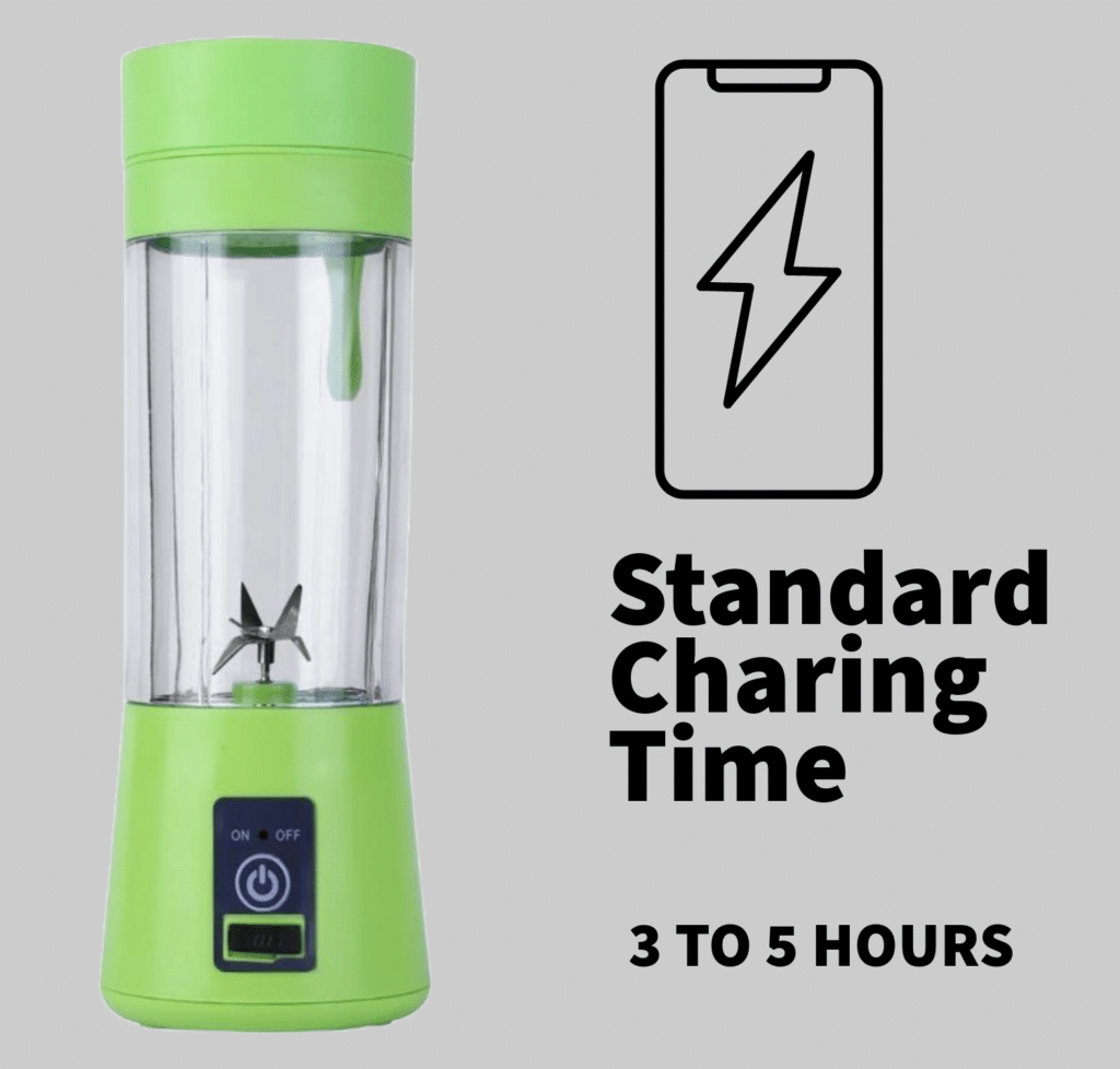 how long does a portable blender take to charge